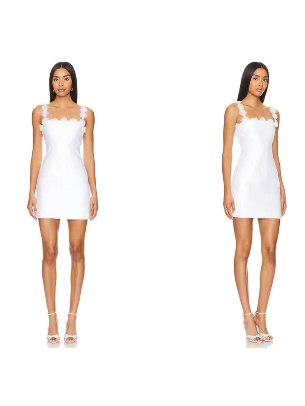 Revolve Likely white Luza mini dress florette trim size 4 NWT $298msrp